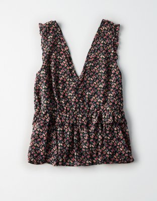 AE PEPLUM SLEEVELESS TOP