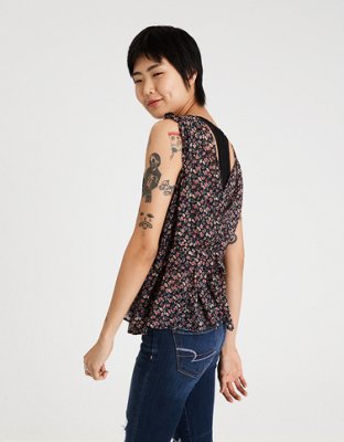 AE PEPLUM SLEEVELESS TOP