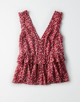 AE PEPLUM SLEEVELESS TOP