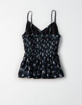 Женские топы American Eagle AE Smocked Button-Up Cami — фото 4