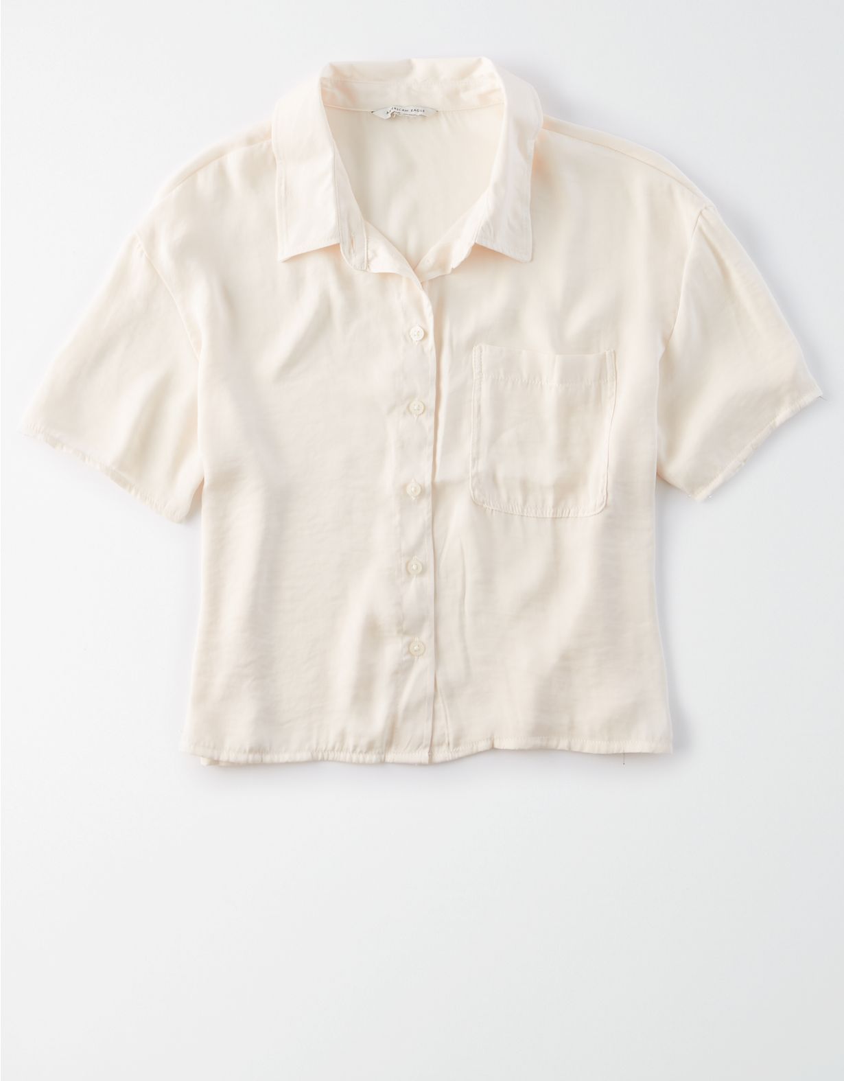 AE Silky Short Sleeve Button Up Shirt