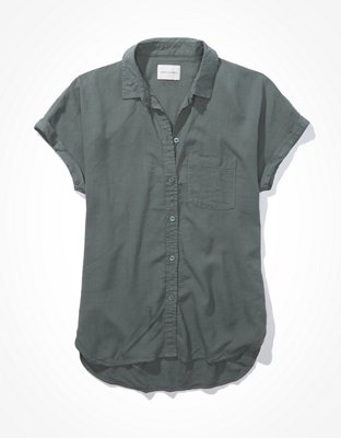 AE Short-Sleeve Button-Up Shirt