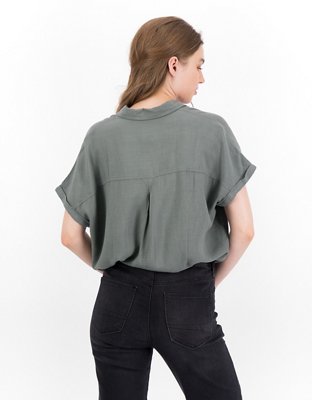 AE Short-Sleeve Button-Up Shirt