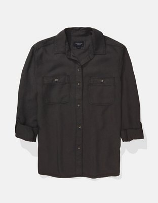 AE Bestie Long-Sleeve Button-Up Shirt