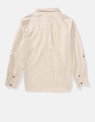 AE Bestie Long-Sleeve Button-Up Shirt