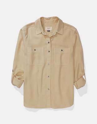 AE Bestie Long-Sleeve Button-Up Shirt