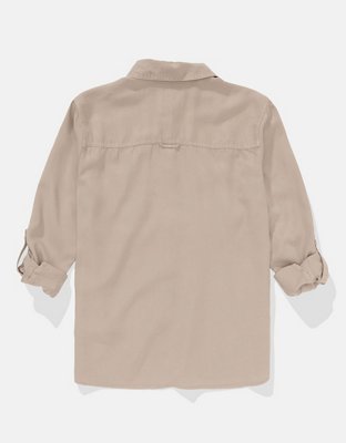 AE Bestie Long-Sleeve Button-Up Shirt