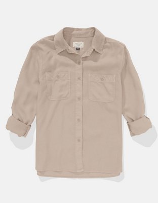 AE Bestie Long-Sleeve Button-Up Shirt