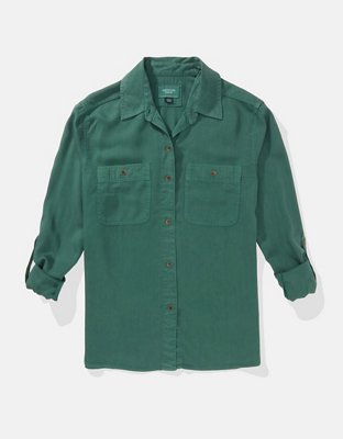 AE Bestie Long-Sleeve Button-Up Shirt