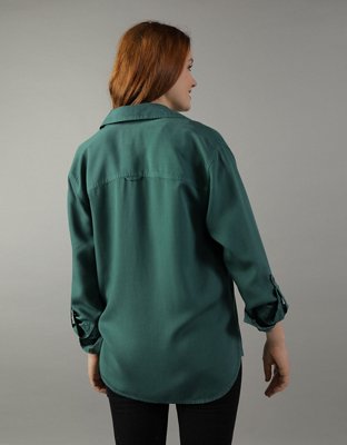 AE Bestie Long-Sleeve Button-Up Shirt