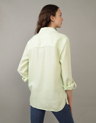 AE Bestie Long-Sleeve Button-Up Shirt