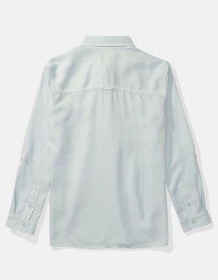 AE Bestie Long-Sleeve Button-Up Shirt