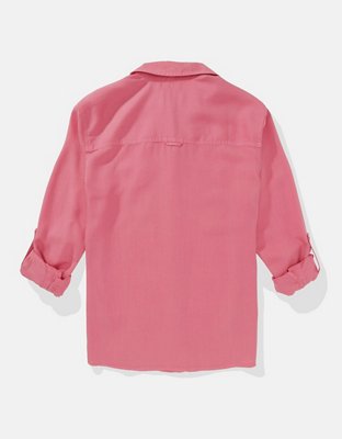 AE Bestie Long-Sleeve Button-Up Shirt