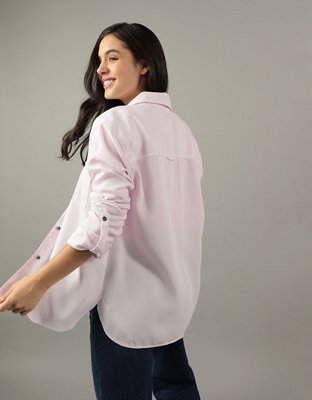 AE Bestie Long-Sleeve Button-Up Shirt