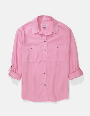 AE Bestie Long-Sleeve Button-Up Shirt