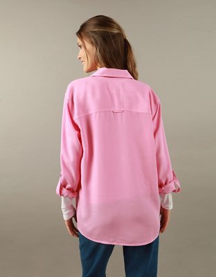 AE Bestie Long-Sleeve Button-Up Shirt