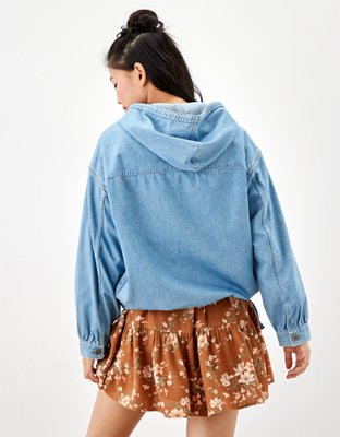 AE Oversized Military Shirt Hoodie