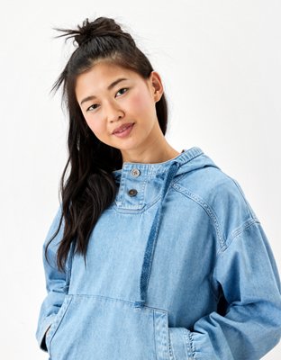 AE Oversized Military Shirt Hoodie