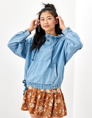 AE Oversized Military Shirt Hoodie