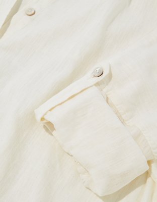 AE Oversized Button-Up Beach Shirt