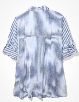 AE Oversized Button-Up Beach Shirt
