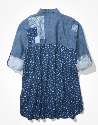 AE Oversized Button-Up Beach Shirt