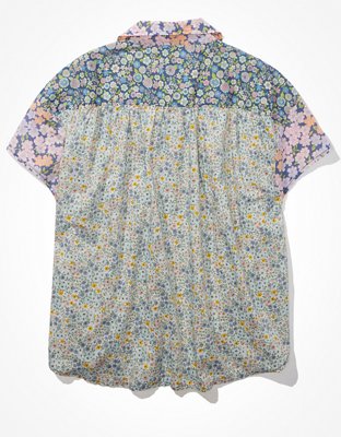 Женские рубашки American Eagle AE Oversized Resort Shirt — фото 4