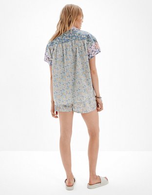 Женские рубашки American Eagle AE Oversized Resort Shirt — фото 3