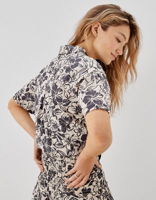 Женские рубашки American Eagle AE Oversized Boyfriend Resort Shirt — фото 2
