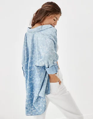 AE Oversized ButtonUp Beach Shirt
