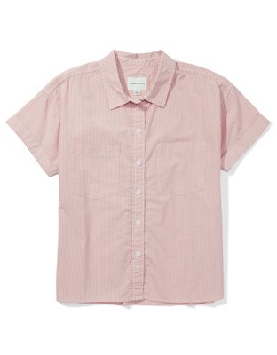 AE Short-Sleeve Button-Up Shirt | American Eagle