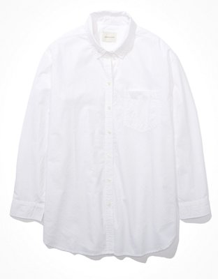AE Oversized Oxford Button-Up Shirt