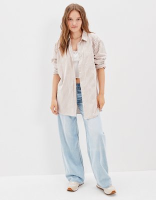 AE Oversized Oxford Button-Up Shirt