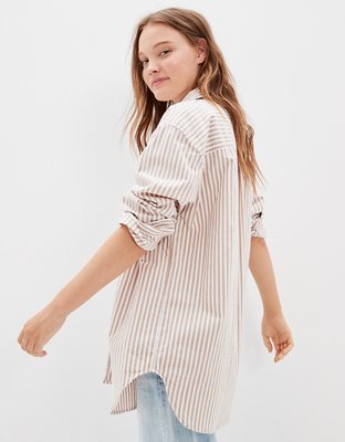 AE Oversized Oxford Button-Up Shirt