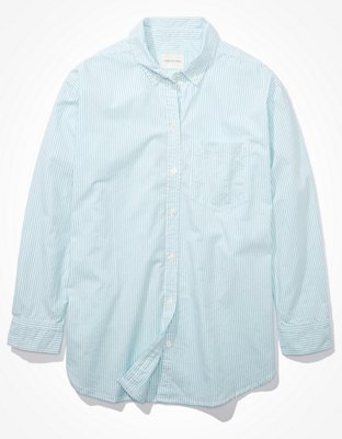 AE Oversized Oxford Button-Up Shirt