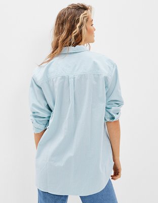AE Oversized Oxford Button-Up Shirt
