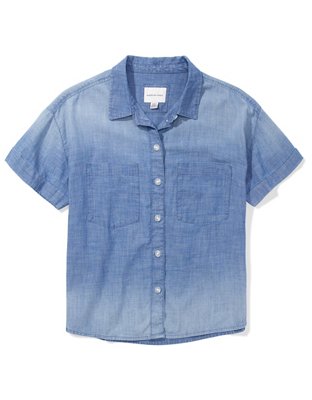 AE Short-Sleeve Button-Up Shirt