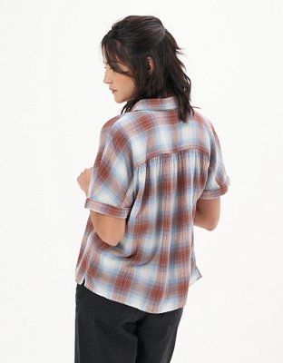 AE Short-Sleeve Button-Up Shirt