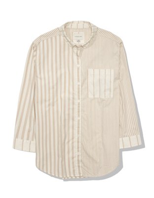Женские рубашки American Eagle AE Oversized Button-Up Shirt — фото 3