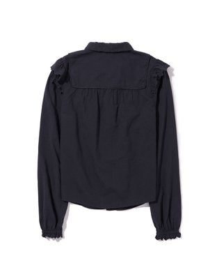 AE Ruffle Button-Up Shirt