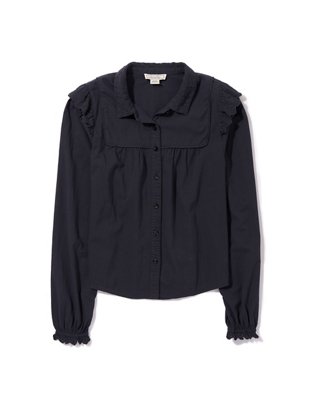 AE Ruffle Button-Up Shirt