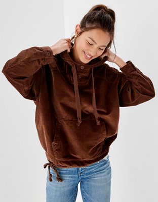 Corduroy store hoodie women's