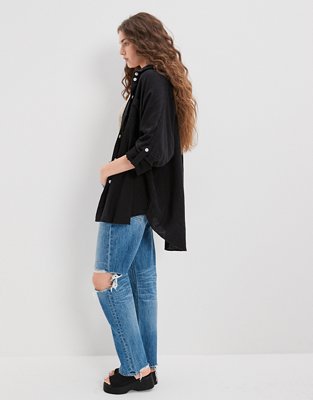 Женские рубашки American Eagle AE Go Big Oversized Shirt — фото 5