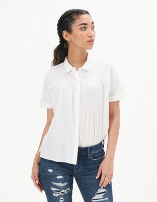 AE Short-Sleeve Button-Up Shirt