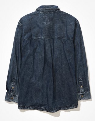 AE Oversized Denim Button-Up Shirt