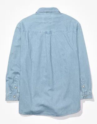 AE Oversized Denim Button-Up Shirt