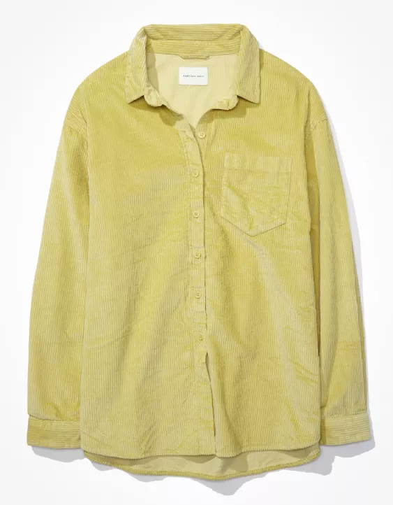 AE Oversized Corduroy Button-Up Shirt
