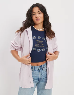 AE Oversized Corduroy Button-Up Shirt