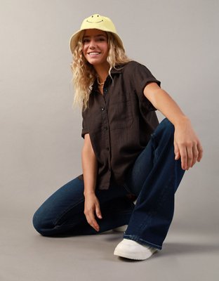 AE Oversized Oxford Button-Up Shirt