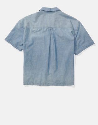 AE Oversized Oxford Button-Up Shirt